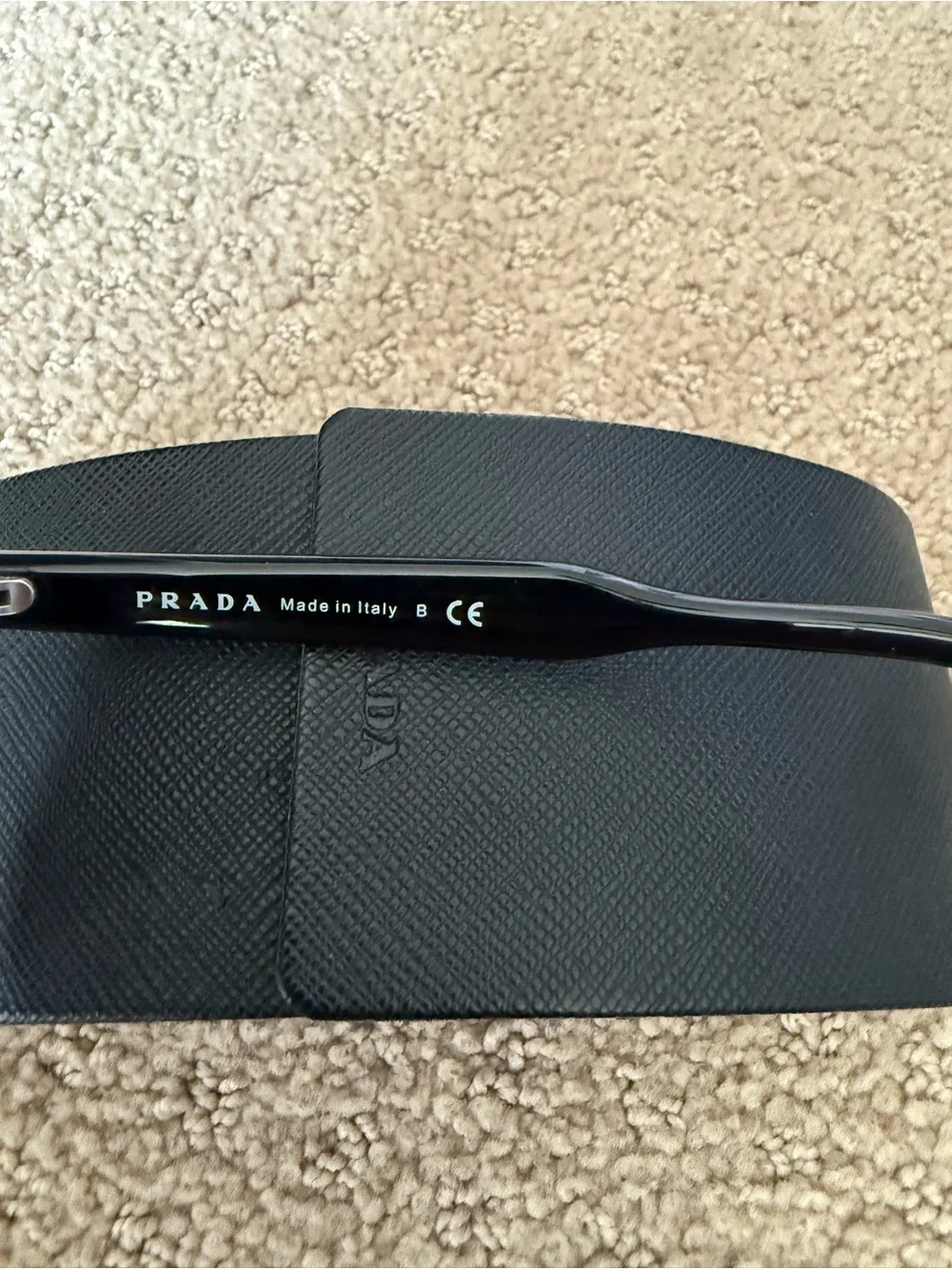 Prada Black Square Sunglasses PR 14TS SPR 14T 53mm w/ Case⁠.